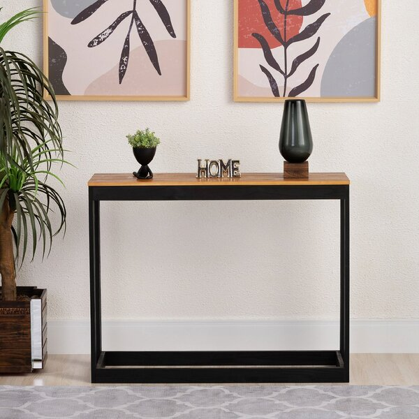 Aparador Natural & Colors 1 Prateleira Mel / Preto - Decor Doria