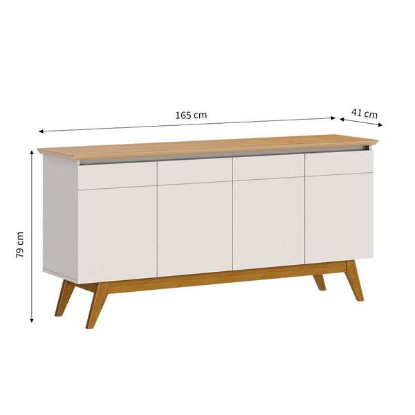 Buffet Classic 4 Pt Off White E Nature - Decor Doria