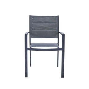 Cadeira de Jardim em Alumínio 85x55cm com Braço Antracite Orion Beta II Naterial - Decor Doria