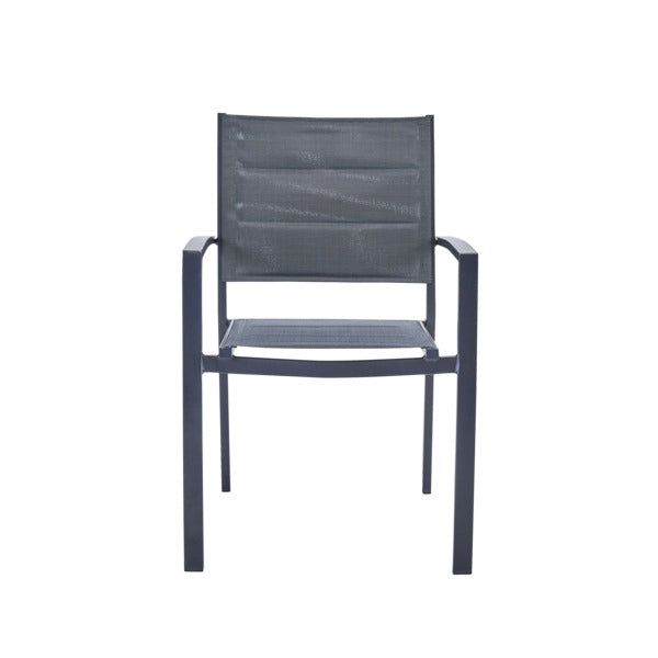 Cadeira de Jardim em Alumínio 85x55cm com Braço Antracite Orion Beta II Naterial - Decor Doria