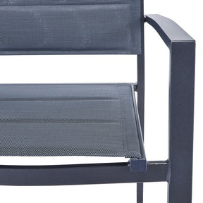 Cadeira de Jardim em Alumínio 85x55cm com Braço Antracite Orion Beta II Naterial - Decor Doria