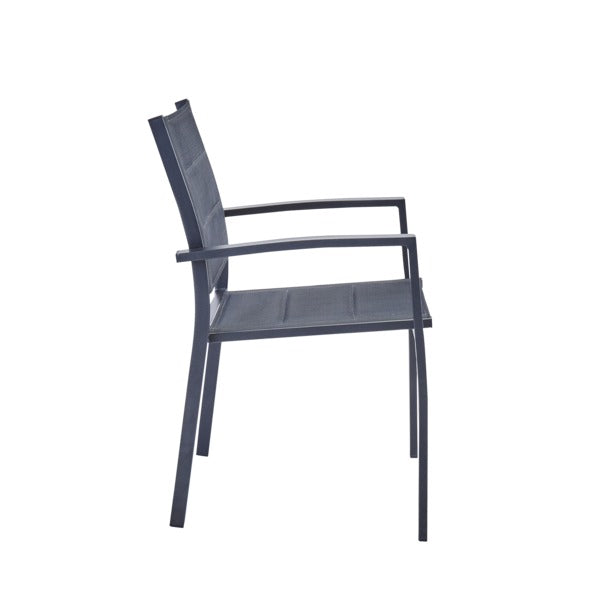 Cadeira de Jardim em Alumínio 85x55cm com Braço Antracite Orion Beta II Naterial - Decor Doria