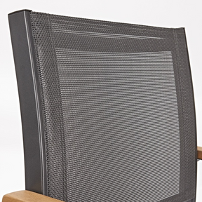 Cadeira de Jardim em Alumínio 84x55cm Cinza Oris Naterial - Decor Doria