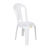 Cadeira de Jardim em Plástico 89x44cm Branco Atlântida Tramontina - Decor Doria