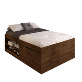 Cama Bau Casal Com Sapateira Embutida Malbec Vanessa Framar - Decor Doria