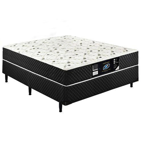 Cama Box Conjugado Casal Sp Móveis Espuma Ortopédica - 39x138x188cm - Decor Doria