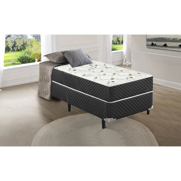 Cama Box Conjugado Solteiro Sp Móveis Espuma Ortopédica - 39x78x188cm - Decor Doria