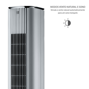 Climatizador Torre Spirit 7L 127V (110V) Slim Prata - Decor Doria