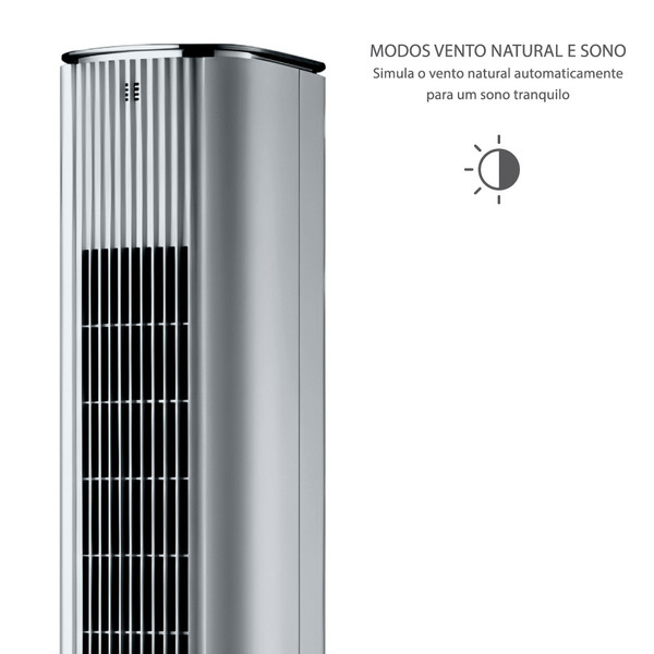 Climatizador Torre Spirit 7L 127V (110V) Slim Prata - Decor Doria