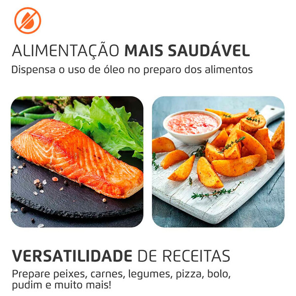 Fritadeira Air Fryer Forno Oven 12l Mondial Afon-12l-bi 2000w - Decor Doria