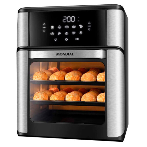 Fritadeira Air Fryer Forno Oven 12l Mondial Afon-12l-bi 2000w - Decor Doria