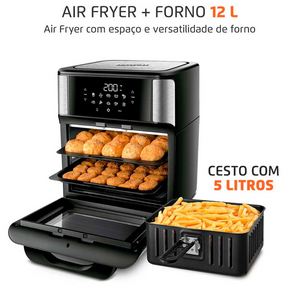 Fritadeira Air Fryer Forno Oven 12l Mondial Afon-12l-bi 2000w 220v -Decor Doria