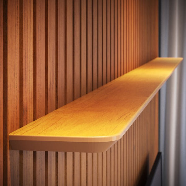 Painel de Parede Ripado Madeira Maciça Home Suspenso Sala Estar para Tv's de até 75 Polegadas Loft 1.8 Imcal - Nature - Decor Doria