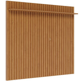 Painel de Parede Ripado Madeira Maciça Home Suspenso Sala Estar para Tv's de até 75 Polegadas Loft 1.8 Imcal - Nature - Decor Doria