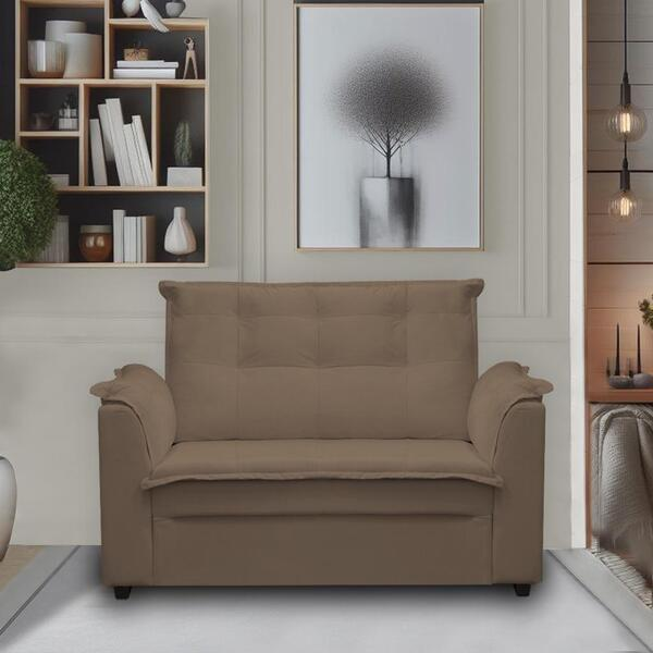 Sofá 2 Lugares Pequeno Confortável 1,40m Marrocos Bellamado Cor:marrom - Decor Doria