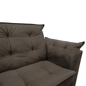 Sofá 2 Lugares Pequeno Confortável 1,40m Marrocos Bellamado Cor:marrom - Decor Doria