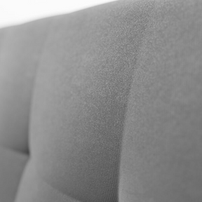 Sofá Vitrola 3 Lugares Suede Cinza - Decor Doria